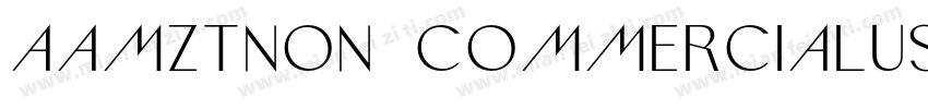 AaMZTNon CommercialUse字体转换